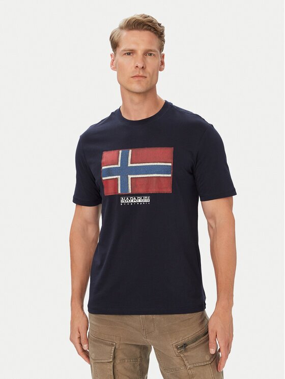 Napapijri Тишърт S-Flag Tiki Ss NP0A8A6I1761 Regular Fit