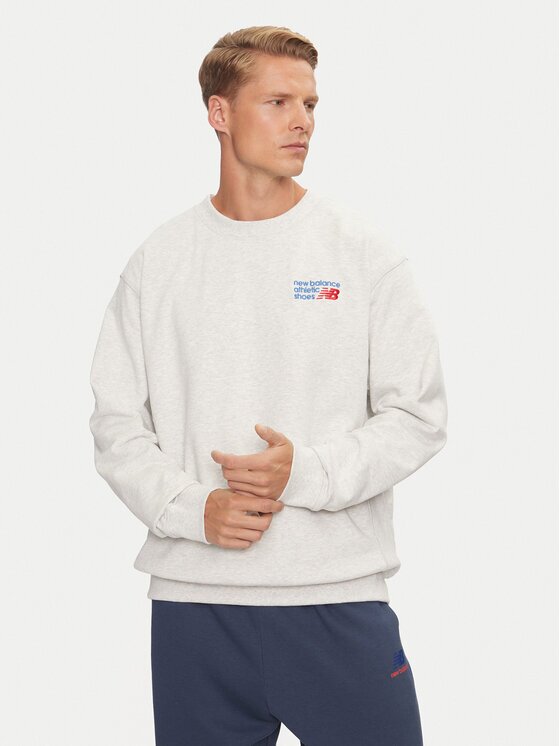 New Balance Суитшърт Athletics Premium Logo MT41547AHH Relaxed Fit