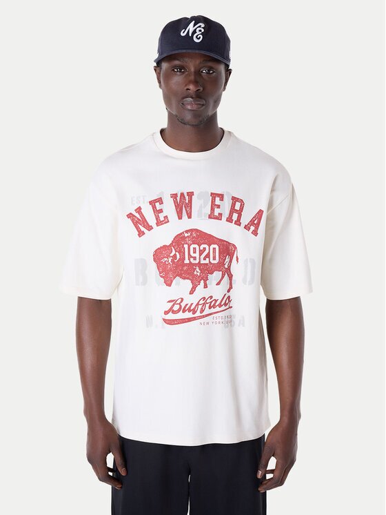 New Era Тишърт 60596287 Бял Regular Fit