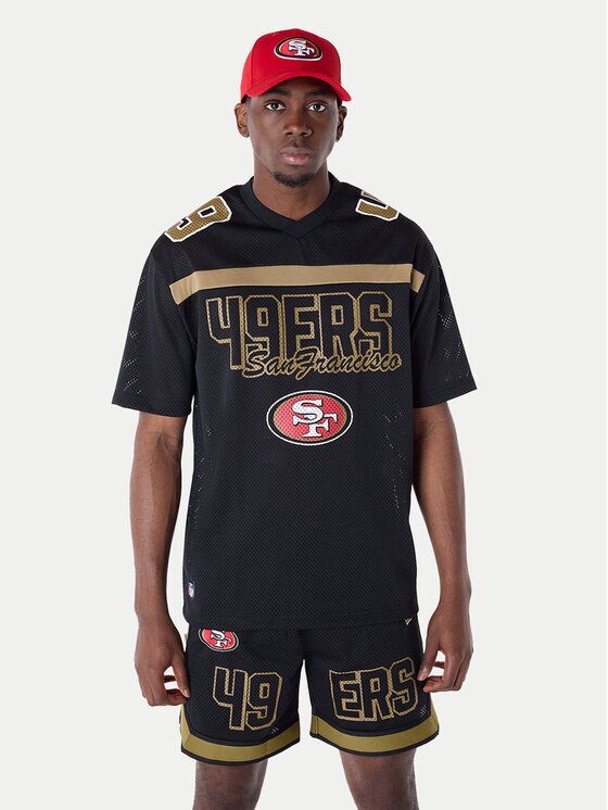 New Era Тишърт Saf49E Mesh Graphic Jersey 60596390 Regular Fit