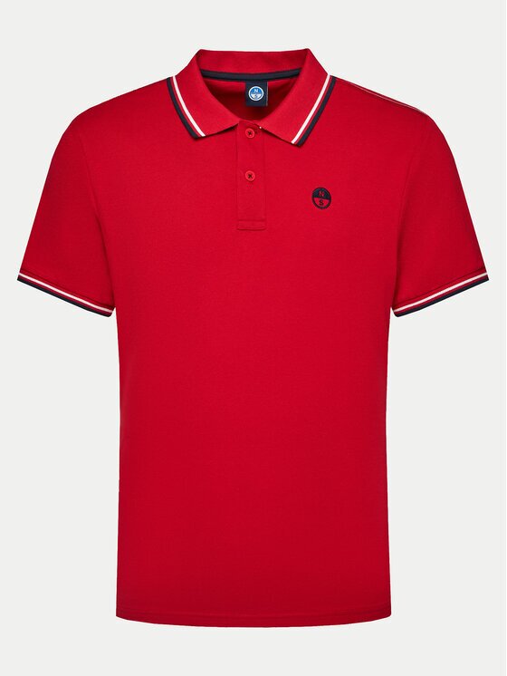 North Sails Тениска с яка и копчета 692455 Regular Fit