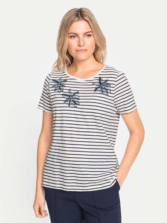 Olsen Тишърт 11105068 Екрю Regular Fit