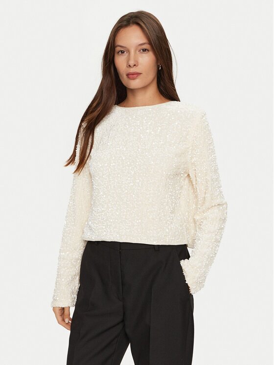 Only Блуза Lanika 15339412 Екрю Regular Fit