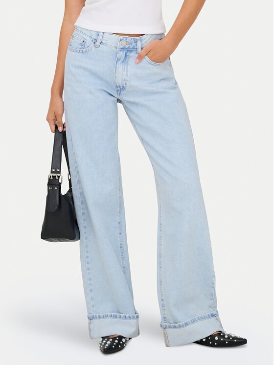 Only Дънки Ella 15368955 Светлосиньо Wide Leg