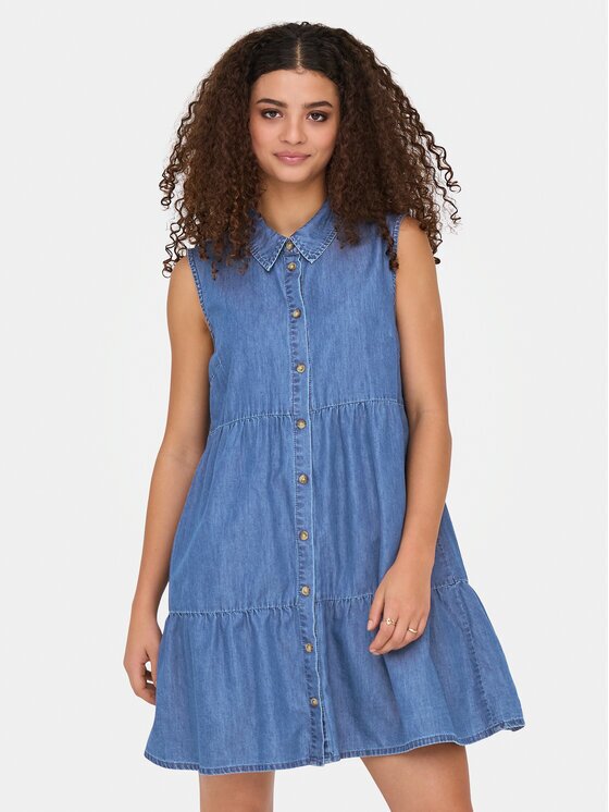 Only Дънкова рокля Bea 15344263 Regular Fit