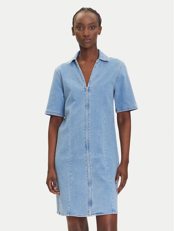 Only Дънкова рокля Frida 15360436 Син Regular Fit