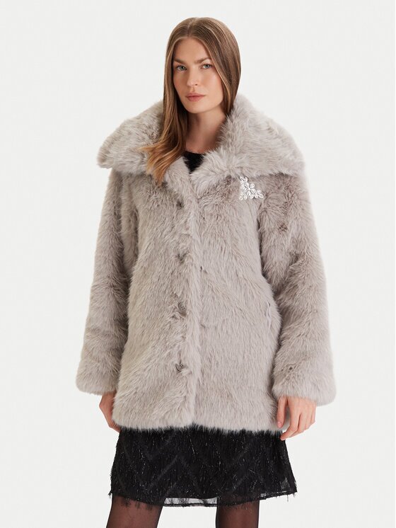 Only Кожено палто Ashia 15356621 Regular Fit
