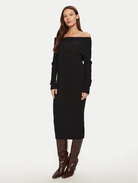 Only Плетена рокля Katia 15344233 Slim Fit