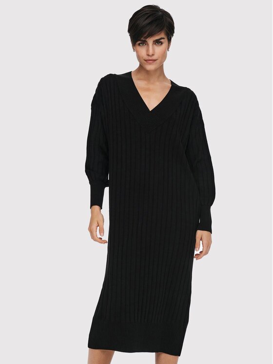 Only Плетена рокля New Tessa 15236372 Relaxed Fit