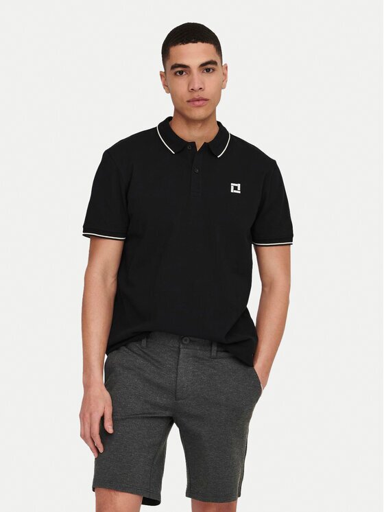 Only & Sons Тениска с яка и копчета Fletcher 22024827 Regular Fit