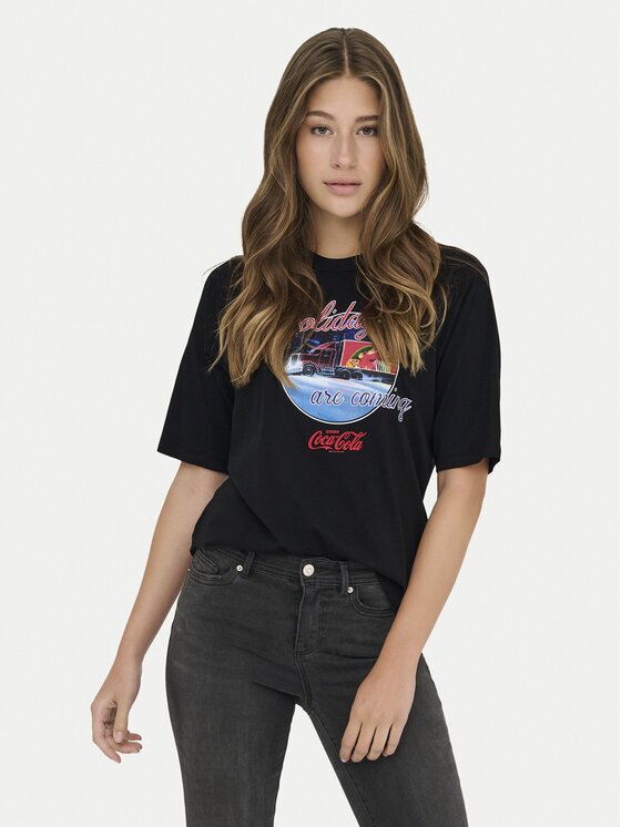 Only Тишърт Coca Cola 15355794 Regular Fit