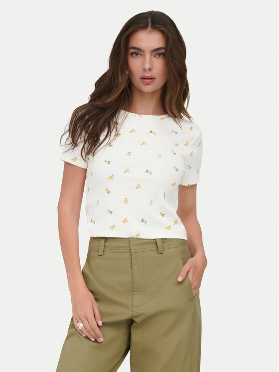 Only Тишърт Fenja 15347986 Slim Fit