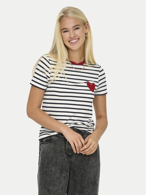 Only Тишърт Heart 15318959 Regular Fit