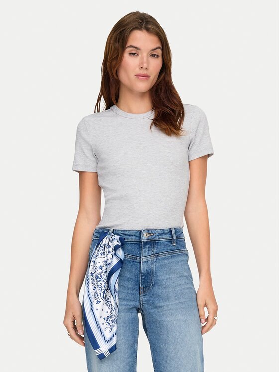 Only Тишърт Val 15339774 Slim Fit