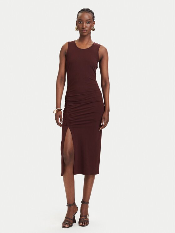 Patrizia Pepe Ежедневна рокля 2A3081/JZ26-B887 Кафяв Slim Fit