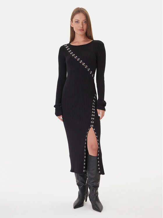 Patrizia Pepe Плетена рокля 2A2960 K291 Regular Fit