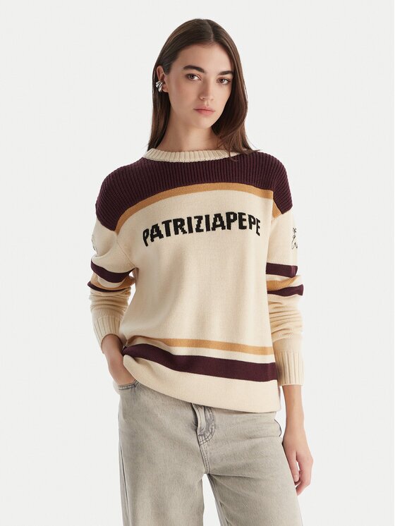 Patrizia Pepe Пуловер 2K0352/K298-YA34 Екрю Regular Fit
