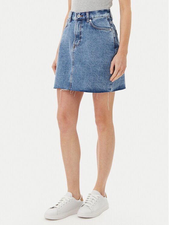 Pepe Jeans Дънкова пола PL901124 Regular Fit