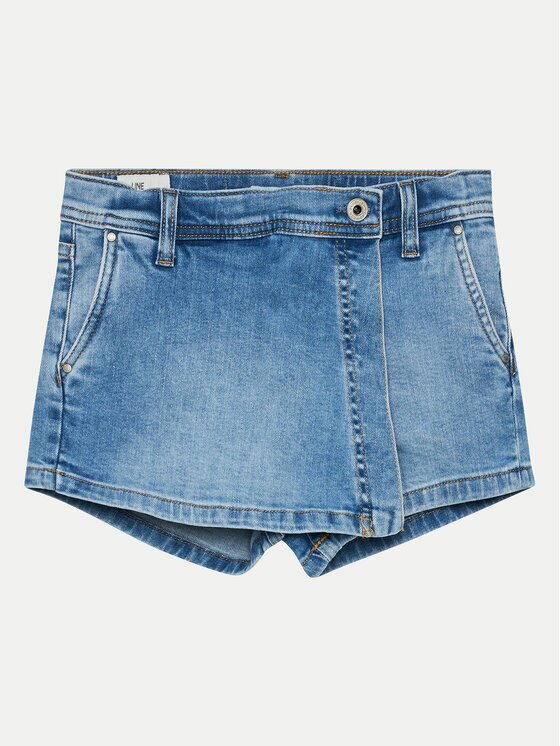 Pepe Jeans Дънкови шорти A-Line Skort Hw Jr PG800862 Regular Fit
