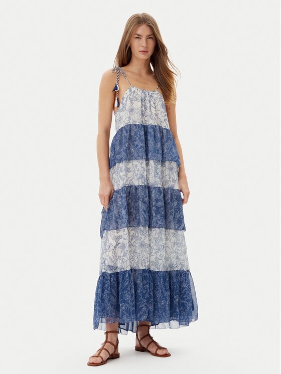 Pepe Jeans Лятна рокля PL953739 Син Loose Fit