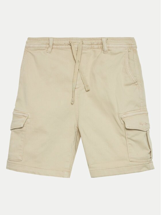 Pepe Jeans Шорти от плат Ted PB800790 Бежов Regular Fit