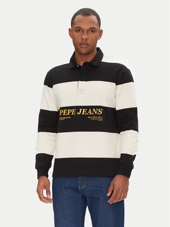 Pepe Jeans Тениска с яка и копчета Brandon PM542230 Regular Fit