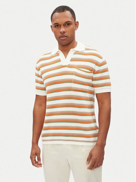 Pepe Jeans Тениска с яка и копчета PM702510 Regular Fit