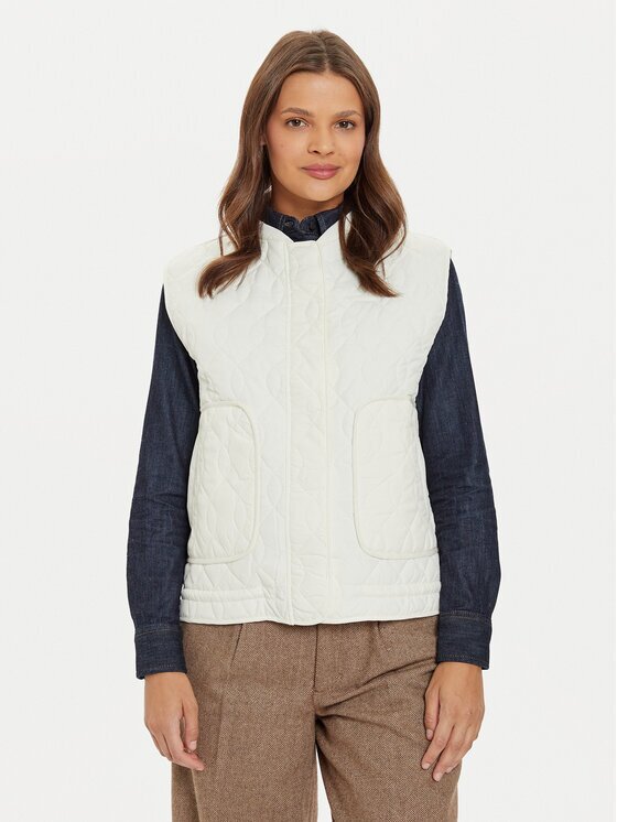 Pepe Jeans Жилетка за костюм Ali PL402426 Екрю Regular Fit