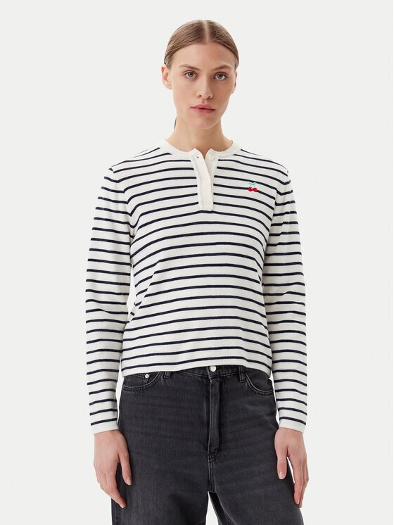 Pieces Пуловер Senna 17156406 Екрю Regular Fit
