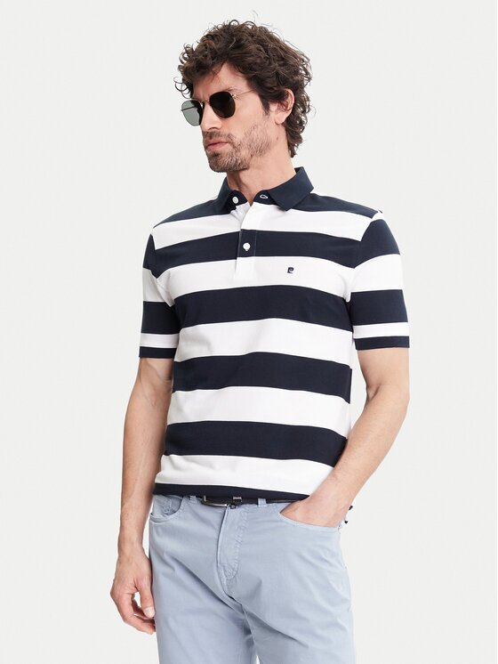 Pierre Cardin Тениска с яка и копчета C5 21394.2113 Regular Fit
