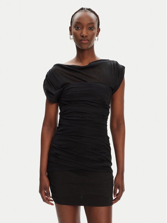 Pinko Коктейлна рокля Discoland 104872 A2GF Черен Slim Fit