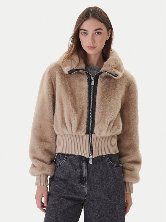 Pinko Кожено палто 105399 A2PI Regular Fit