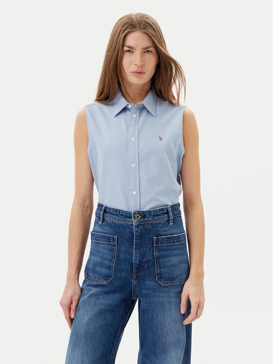 Polo Ralph Lauren Риза 211968896002 Светлосиньо Classic Fit