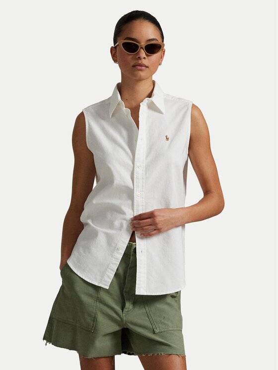 Polo Ralph Lauren Риза 211968992001 Бял Classic Fit
