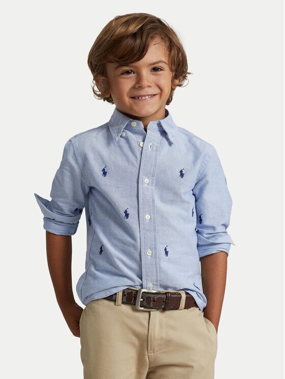 Polo Ralph Lauren Риза 322878876001 Светлосиньо Regular Fit