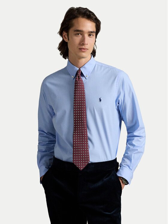 Polo Ralph Lauren Риза 710929349009 Светлосиньо Custom Fit