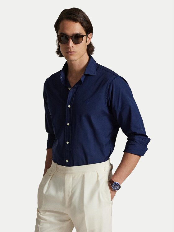 Polo Ralph Lauren Риза 710P01396003 Тъмносин Custom Fit