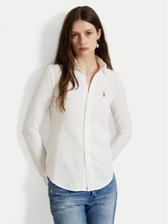 Polo Ralph Lauren Риза 211664427001 Светлосиньо Slim Fit