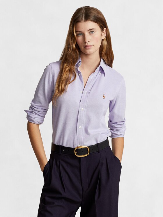 Polo Ralph Lauren Риза Ls Knt Ox St 211924258001 Slim Fit