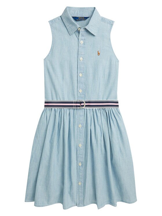Polo Ralph Lauren Рокля тип риза 313934151001 Светлосиньо Regular Fit