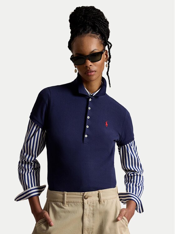 Polo Ralph Lauren Тениска с яка и копчета 211B18200015 Slim Fit