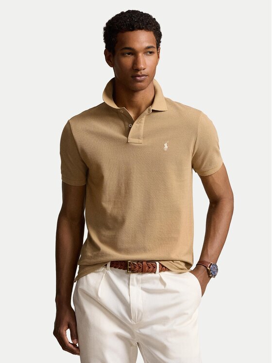 Polo Ralph Lauren Тениска с яка и копчета 710534735420 Екрю Regular Fit