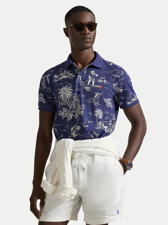Polo Ralph Lauren Тениска с яка и копчета 710B13971001 Slim Fit