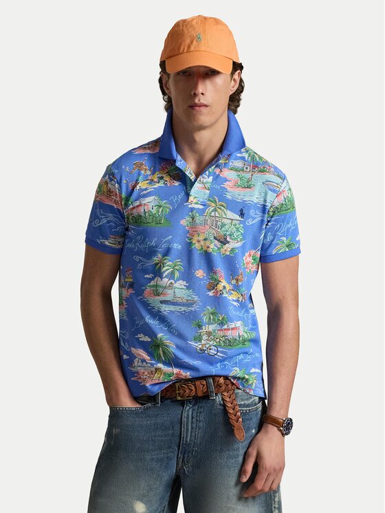 Polo Ralph Lauren Тениска с яка и копчета 710B14509001 Slim Fit