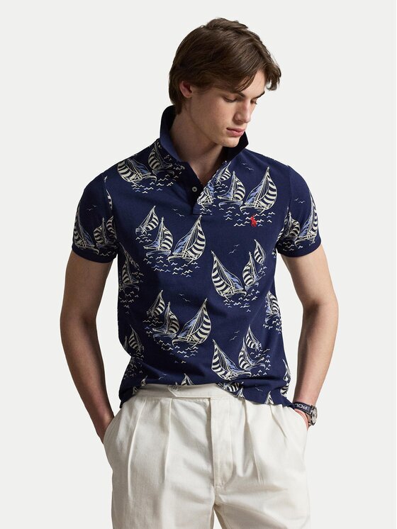 Polo Ralph Lauren Тениска с яка и копчета 710B18828001 Custom Slim Fit