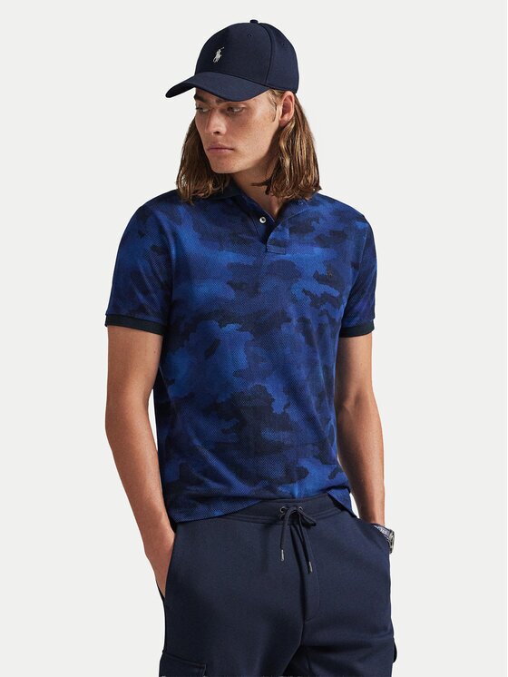 Polo Ralph Lauren Тениска с яка и копчета 710P04010001 Custom Slim Fit