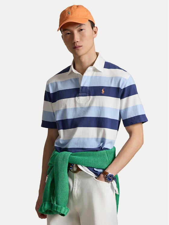 Polo Ralph Lauren Тениска с яка и копчета Ssl Rug 710977587001 Regular Fit