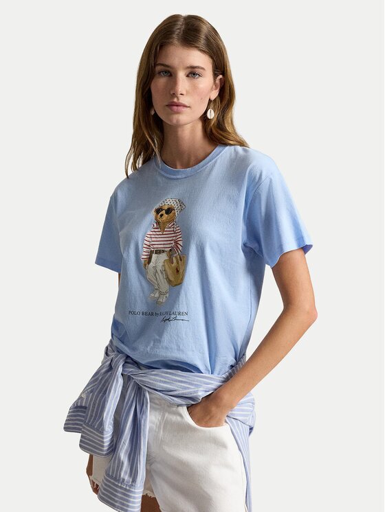 Polo Ralph Lauren Тишърт 211A12734001 Светлосин Relaxed Fit