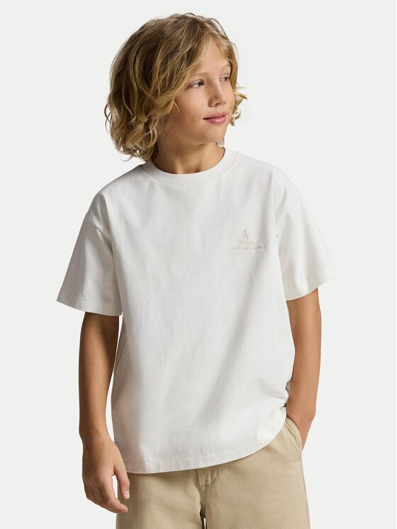 Polo Ralph Lauren Тишърт 323A12286004 Екрю Oversize