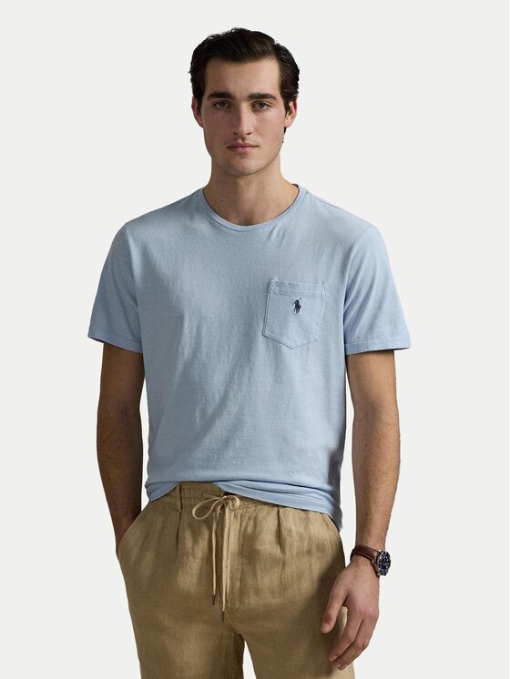 Polo Ralph Lauren Тишърт 710964511004 Светлосиньо Regular Fit